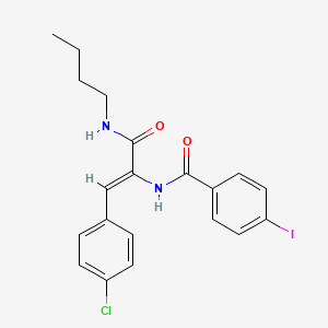 molecular formula C20H20ClIN2O2 B4537518 N-[(Z)-3-(butylamino)-1-(4-chlorophenyl)-3-oxoprop-1-en-2-yl]-4-iodobenzamide 