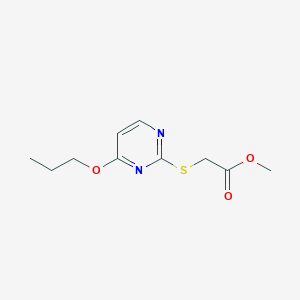 molecular formula C10H14N2O3S B4537664 METHYL 2-[(4-PROPOXY-2-PYRIMIDINYL)SULFANYL]ACETATE 
