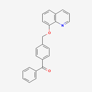 molecular formula C23H17NO2 B4537814 Phenyl{4-[(8-quinolyloxy)methyl]phenyl}methanone 