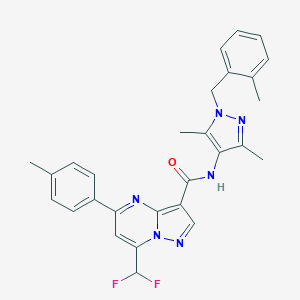 7-(difluoromethyl)-N-[3,5-dimethyl-1-(2-methylbenzyl)-1H-pyrazol-4-yl]-5-(4-methylphenyl)pyrazolo[1,5-a]pyrimidine-3-carboxamide