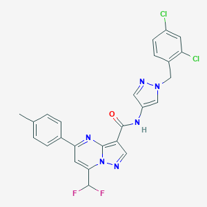 N-[1-(2,4-dichlorobenzyl)-1H-pyrazol-4-yl]-7-(difluoromethyl)-5-(4-methylphenyl)pyrazolo[1,5-a]pyrimidine-3-carboxamide