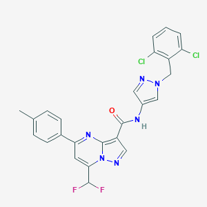 N-[1-(2,6-dichlorobenzyl)-1H-pyrazol-4-yl]-7-(difluoromethyl)-5-(4-methylphenyl)pyrazolo[1,5-a]pyrimidine-3-carboxamide