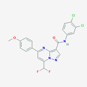 N-(3,4-dichlorophenyl)-7-(difluoromethyl)-5-(4-methoxyphenyl)pyrazolo[1,5-a]pyrimidine-3-carboxamide