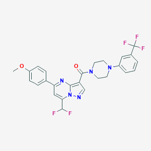 [7-(Difluoromethyl)-5-(4-methoxyphenyl)pyrazolo[1,5-a]pyrimidin-3-yl]{4-[3-(trifluoromethyl)phenyl]piperazin-1-yl}methanone