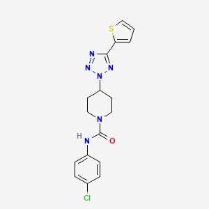 molecular formula C17H17ClN6OS B4537919 N-(4-CHLOROPHENYL)-4-[5-(THIOPHEN-2-YL)-2H-1,2,3,4-TETRAZOL-2-YL]PIPERIDINE-1-CARBOXAMIDE 