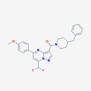(4-Benzylpiperidin-1-yl)[7-(difluoromethyl)-5-(4-methoxyphenyl)pyrazolo[1,5-a]pyrimidin-3-yl]methanone