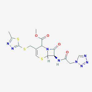 molecular formula C15H16N8O4S3 B045380 Cefazolin delta-3-methyl ester CAS No. 117929-10-9