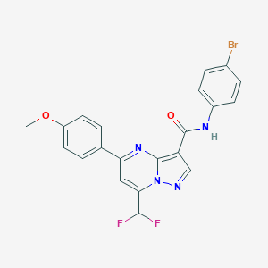 N-(4-bromophenyl)-7-(difluoromethyl)-5-(4-methoxyphenyl)pyrazolo[1,5-a]pyrimidine-3-carboxamide