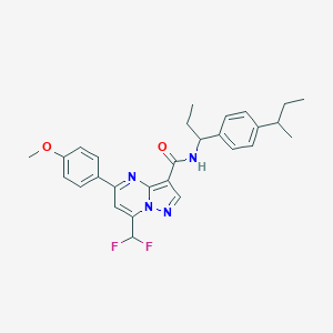 N-[1-(4-sec-butylphenyl)propyl]-7-(difluoromethyl)-5-(4-methoxyphenyl)pyrazolo[1,5-a]pyrimidine-3-carboxamide