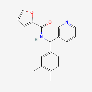 molecular formula C19H18N2O2 B4538080 N-[(3,4-Dimethylphenyl)(pyridin-3-YL)methyl]furan-2-carboxamide 
