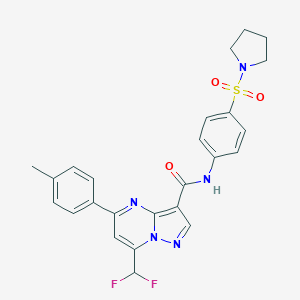 7-(difluoromethyl)-5-(4-methylphenyl)-N-[4-(pyrrolidin-1-ylsulfonyl)phenyl]pyrazolo[1,5-a]pyrimidine-3-carboxamide