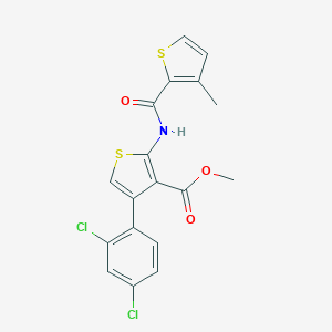 Methyl 4-(2,4-dichlorophenyl)-2-{[(3-methyl-2-thienyl)carbonyl]amino}-3-thiophenecarboxylate