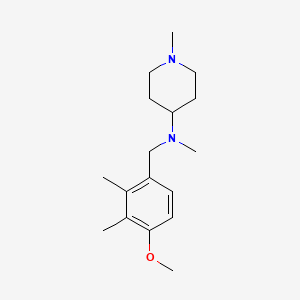 molecular formula C17H28N2O B4538108 N-[(4-methoxy-2,3-dimethylphenyl)methyl]-N,1-dimethylpiperidin-4-amine 