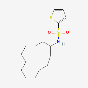 molecular formula C16H27NO2S2 B4538129 N-cyclododecylthiophene-2-sulfonamide 
