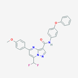 7-(difluoromethyl)-5-(4-methoxyphenyl)-N-(4-phenoxyphenyl)pyrazolo[1,5-a]pyrimidine-3-carboxamide