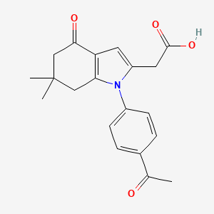 molecular formula C20H21NO4 B4538149 2-[1-(4-Acetylphenyl)-6,6-dimethyl-4-oxo-5,6,7-trihydroindol-2-yl]acetic acid 