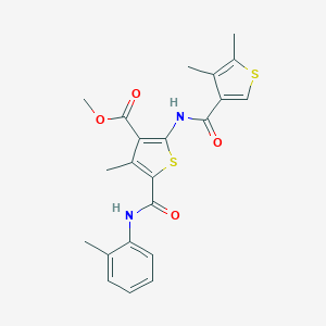 Methyl 2-{[(4,5-dimethyl-3-thienyl)carbonyl]amino}-4-methyl-5-(2-toluidinocarbonyl)-3-thiophenecarboxylate