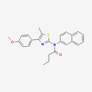 molecular formula C25H24N2O2S B4538184 N-[4-(4-methoxyphenyl)-5-methyl-1,3-thiazol-2-yl]-N-naphthalen-2-ylbutanamide 