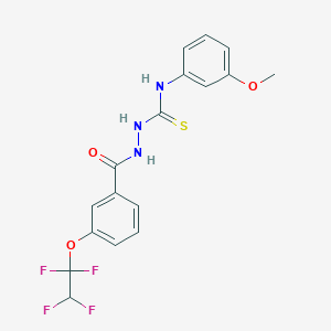 molecular formula C17H15F4N3O3S B4538187 N~1~-(3-METHOXYPHENYL)-2-[3-(1,1,2,2-TETRAFLUOROETHOXY)BENZOYL]-1-HYDRAZINECARBOTHIOAMIDE 
