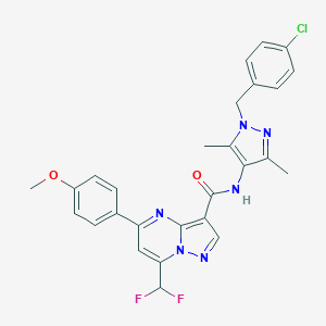 N-[1-(4-chlorobenzyl)-3,5-dimethyl-1H-pyrazol-4-yl]-7-(difluoromethyl)-5-(4-methoxyphenyl)pyrazolo[1,5-a]pyrimidine-3-carboxamide
