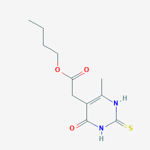 molecular formula C11H16N2O3S B4538203 Butyl (4-methyl-6-oxo-2-sulfanyl-1,6-dihydropyrimidin-5-yl)acetate 