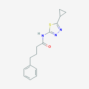 molecular formula C15H17N3OS B453821 N-(5-cyclopropyl-1,3,4-thiadiazol-2-yl)-4-phenylbutanamide CAS No. 492434-44-3