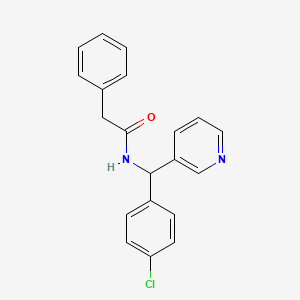 molecular formula C20H17ClN2O B4538499 N-[(4-chlorophenyl)(pyridin-3-yl)methyl]-2-phenylacetamide 