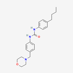 molecular formula C22H29N3O2 B4538517 N-(4-BUTYLPHENYL)-N'-[4-(MORPHOLINOMETHYL)PHENYL]UREA 