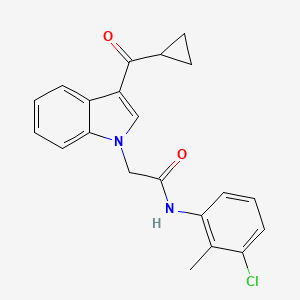 molecular formula C21H19ClN2O2 B4538615 N-(3-CHLORO-2-METHYLPHENYL)-2-(3-CYCLOPROPANECARBONYL-1H-INDOL-1-YL)ACETAMIDE 