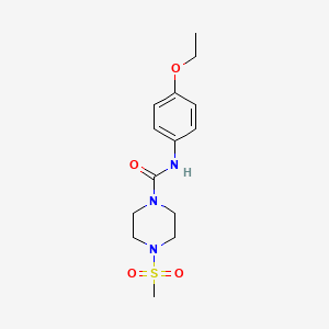 molecular formula C14H21N3O4S B4538634 N-(4-ETHOXYPHENYL)-4-METHANESULFONYLPIPERAZINE-1-CARBOXAMIDE 
