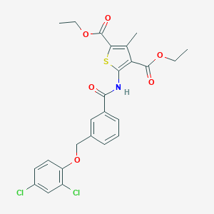 Diethyl 5-({3-[(2,4-dichlorophenoxy)methyl]benzoyl}amino)-3-methyl-2,4-thiophenedicarboxylate