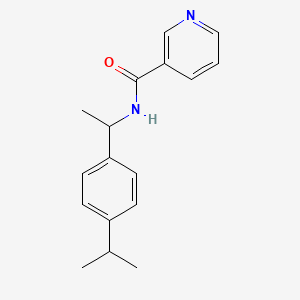molecular formula C17H20N2O B4538688 N-{1-[4-(propan-2-yl)phenyl]ethyl}pyridine-3-carboxamide 