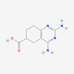molecular formula C9H12N4O2 B045387 2,4-Diamino-5,6,7,8-tetrahydroquinazoline-6-carboxylic acid CAS No. 6974-25-0