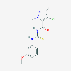 N-[(4-chloro-1,3-dimethyl-1H-pyrazol-5-yl)carbonyl]-N'-(3-methoxyphenyl)thiourea