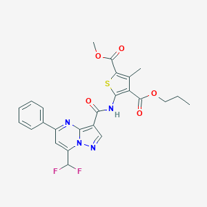 2-Methyl 4-propyl 5-({[7-(difluoromethyl)-5-phenylpyrazolo[1,5-a]pyrimidin-3-yl]carbonyl}amino)-3-methyl-2,4-thiophenedicarboxylate