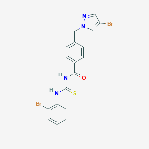 molecular formula C19H16Br2N4OS B453873 N-(2-bromo-4-methylphenyl)-N'-{4-[(4-bromo-1H-pyrazol-1-yl)methyl]benzoyl}thiourea 