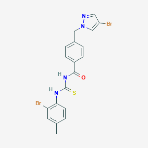 N-[(2-bromo-4-methylphenyl)carbamothioyl]-4-[(4-bromo-1H-pyrazol-1-yl)methyl]benzamide