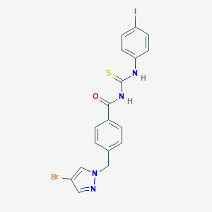 4-[(4-bromo-1H-pyrazol-1-yl)methyl]-N-[(4-iodophenyl)carbamothioyl]benzamide