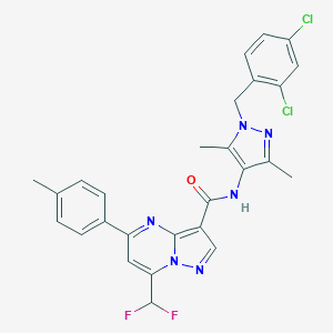 N-[1-(2,4-dichlorobenzyl)-3,5-dimethyl-1H-pyrazol-4-yl]-7-(difluoromethyl)-5-(4-methylphenyl)pyrazolo[1,5-a]pyrimidine-3-carboxamide