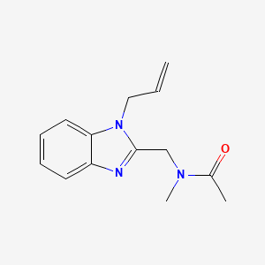 molecular formula C14H17N3O B4538814 N-METHYL-N-{[1-(PROP-2-EN-1-YL)-1H-1,3-BENZODIAZOL-2-YL]METHYL}ACETAMIDE 