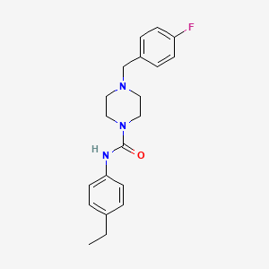 molecular formula C20H24FN3O B4538902 N-(4-ethylphenyl)-4-[(4-fluorophenyl)methyl]piperazine-1-carboxamide 