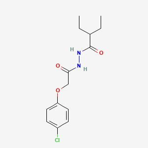 molecular formula C14H19ClN2O3 B4538943 N'-[2-(4-chlorophenoxy)acetyl]-2-ethylbutanehydrazide 