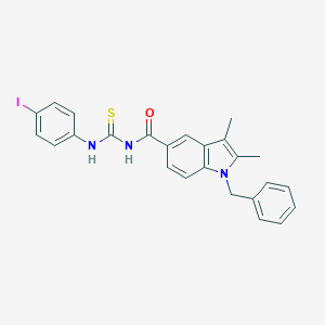 molecular formula C25H22IN3OS B453909 N-[(1-benzyl-2,3-dimethyl-1H-indol-5-yl)carbonyl]-N'-(4-iodophenyl)thiourea 