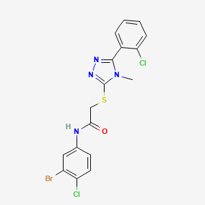 molecular formula C17H13BrCl2N4OS B4539156 N-(3-bromo-4-chlorophenyl)-2-[[5-(2-chlorophenyl)-4-methyl-1,2,4-triazol-3-yl]sulfanyl]acetamide 