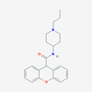 molecular formula C22H26N2O2 B4539249 N-(1-propylpiperidin-4-yl)-9H-xanthene-9-carboxamide 