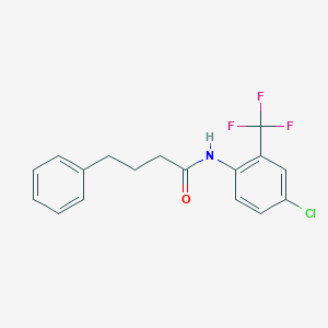 molecular formula C17H15ClF3NO B453942 N-[4-chloro-2-(trifluoromethyl)phenyl]-4-phenylbutanamide 