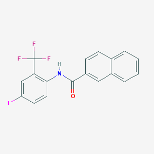 molecular formula C18H11F3INO B4539432 N-[4-iodo-2-(trifluoromethyl)phenyl]naphthalene-2-carboxamide 