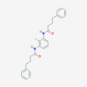 molecular formula C27H30N2O2 B453945 N-[2-METHYL-3-(4-PHENYLBUTANAMIDO)PHENYL]-4-PHENYLBUTANAMIDE 