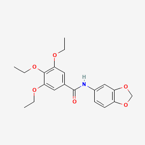 molecular formula C20H23NO6 B4539481 N-(2H-1,3-BENZODIOXOL-5-YL)-3,4,5-TRIETHOXYBENZAMIDE 