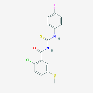 molecular formula C15H12ClIN2OS2 B453959 N-[2-chloro-5-(methylsulfanyl)benzoyl]-N'-(4-iodophenyl)thiourea 